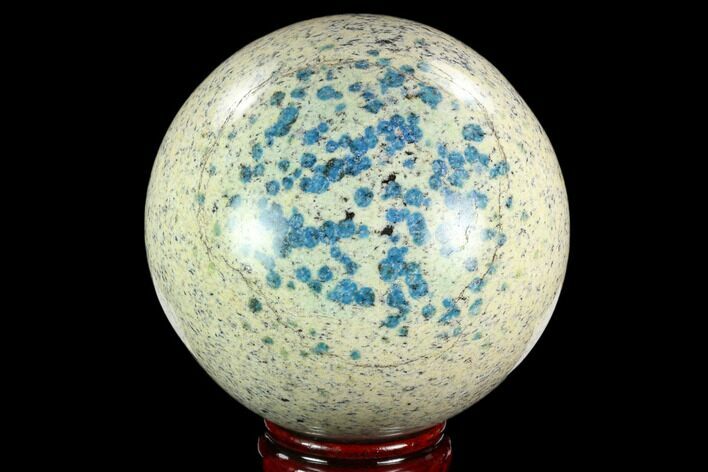 Polished K Granite (Granite With Azurite) Sphere - Pakistan #123477